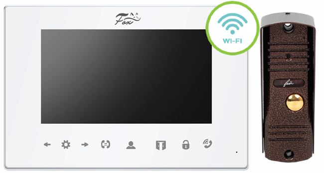 Комплект видеодомофона FOX FX-HVD7U-KIT (ТУЯ 7W) WI-FI