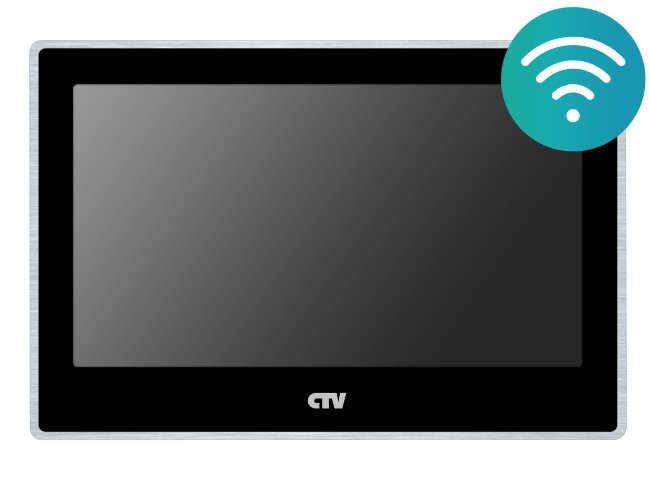 CTV-M5702 Black Монитор видеодомофона с Wi-Fi CTV-M5702 Black Монитор видеодомофона с Wi-Fi