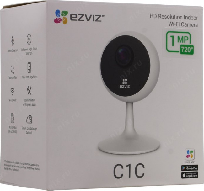 EZVIZ C1C (720P) - Внутренняя камера Wi-Fi с высоким разрешением EZVIZ C1C (720P) - Внутренняя камера Wi-Fi с высоким разрешением