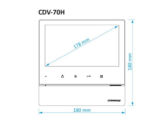 Видеодомофон COMMAX CDV-70HM2(AM) MIRROR Белый перламутр Видеодомофон COMMAX CDV-70HM2(AM) MIRROR Белый перламутр