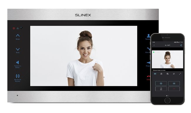Видеодомофон Slinex SL-10IPT Серебро + черный Видеодомофон Slinex SL-10IPT Серебро + черный