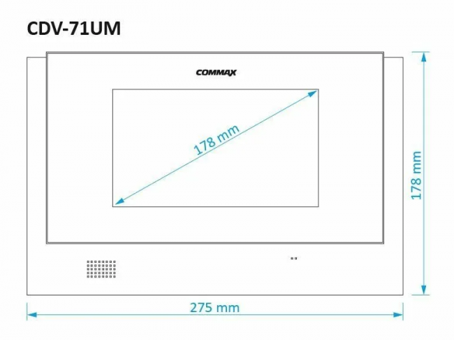 Видеодомофон COMMAX CDV-71UM Белый