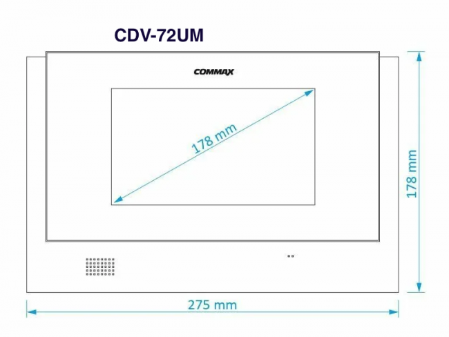 Видеодомофон COMMAX CDV-72UM Белый Видеодомофон COMMAX CDV-72UM Белый
