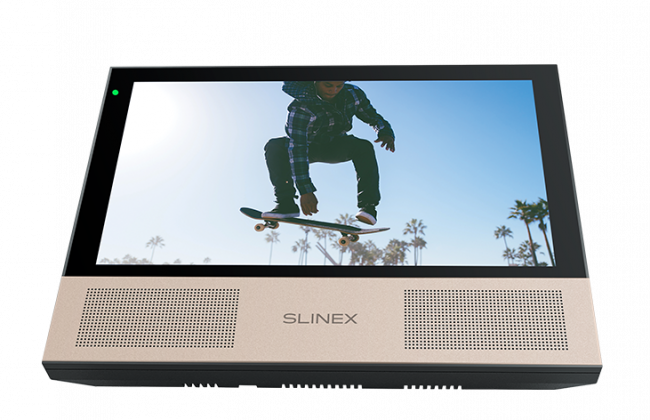 Видеодомофон Slinex Sonik 7 Чёрный + Розовое Золото или Марсала Видеодомофон Slinex Sonik 7 Чёрный + Розовое Золото или Марсала