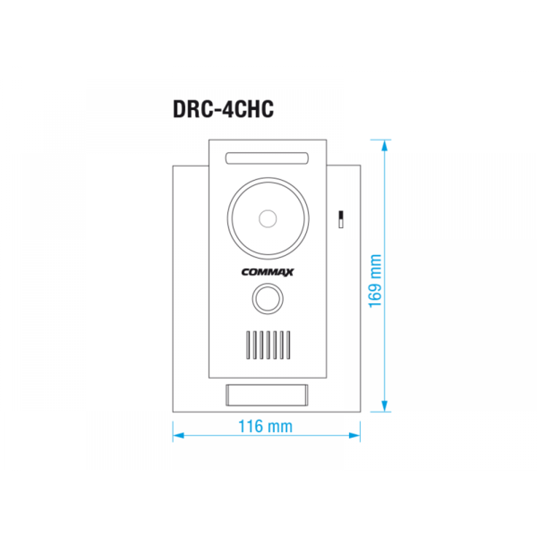 Вызывная панель COMMAX DRC-4CHC Темно Серый Вызывная панель COMMAX DRC-4CHC Темно Серый
