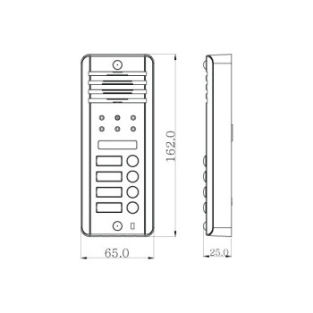 Вызывная панель COMMAX DRC-4DC Черный Вызывная панель COMMAX DRC-4DC Черный
